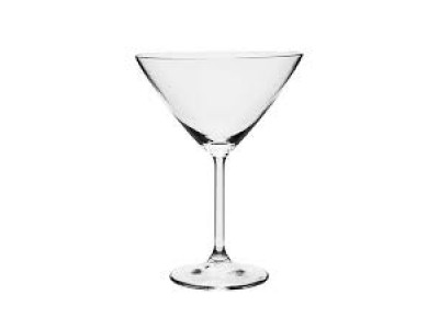 Jogo 6 Taças para Martini Gastro Cristal Bohemia com Titânio